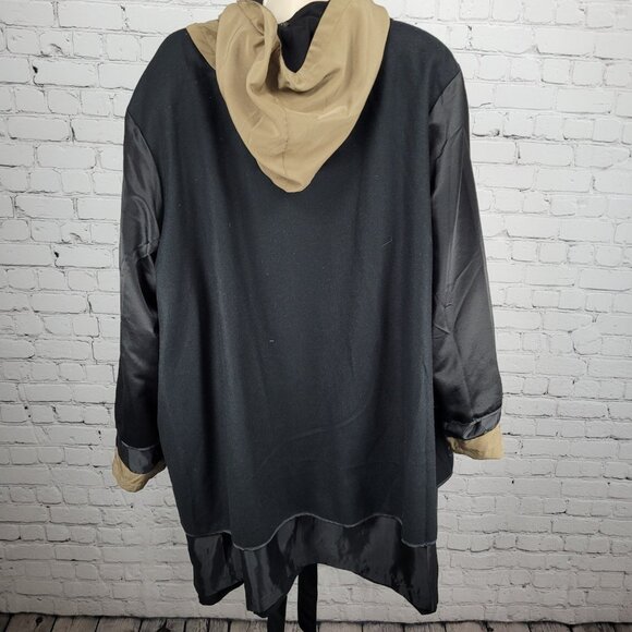 Misty Harbor Black Buttoned Removable Body Warmer Liner Hooded Jacket Size 3X - Picture 6 of 16